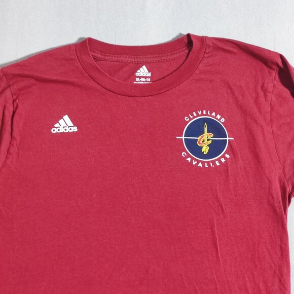 Adidas long sleeve T-shirt boys size XL (18) maroon graphic Cleveland Cavaliers - Picture 2 of 11